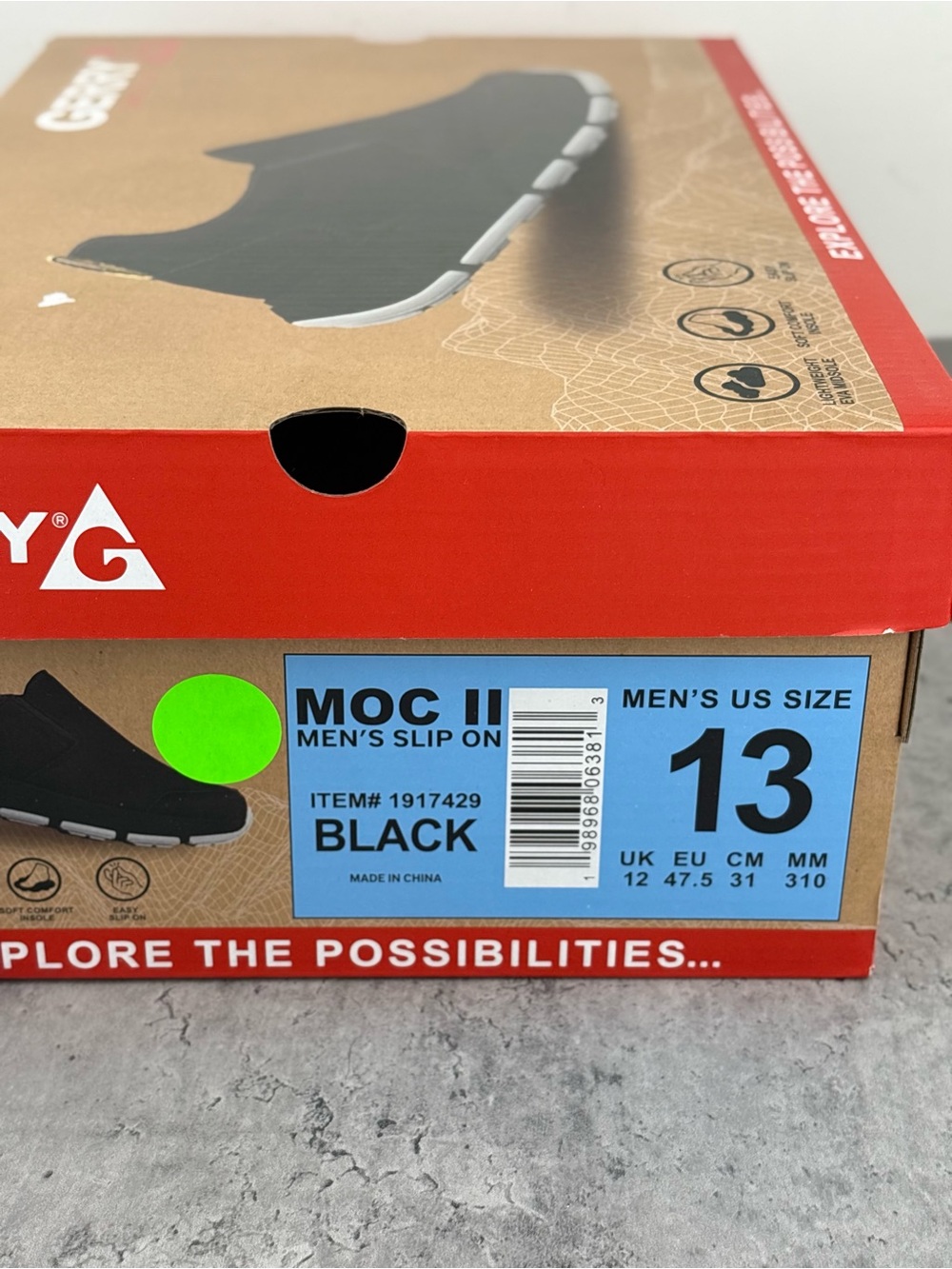 Gerry Moc II Men’s Easy Slip On Shoe, Black Lightweight Size 13 Worn Once - Picture 5 of 5